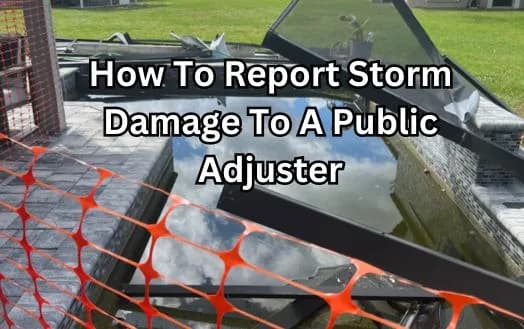 How To Report Storm Damage To A Public Adjuster - File A Storm Damage Insurance Claim